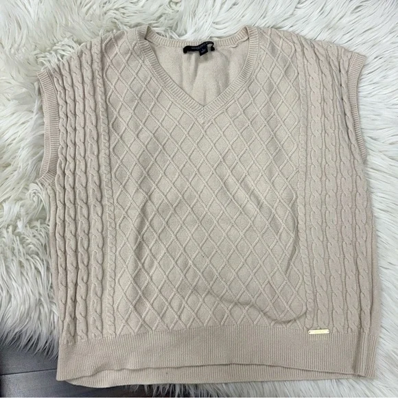 Marc New York Beige V-Neck Sweater Vest - Picture 2 of 6